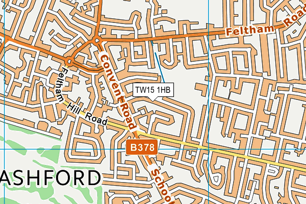 TW15 1HB map - OS VectorMap District (Ordnance Survey)