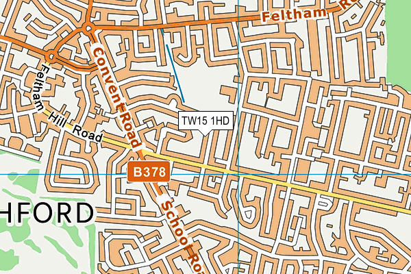 TW15 1HD map - OS VectorMap District (Ordnance Survey)
