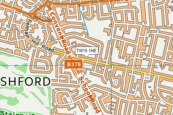 TW15 1HE map - OS VectorMap District (Ordnance Survey)