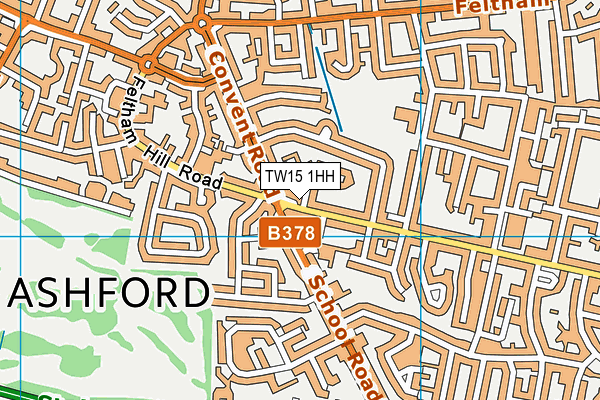 TW15 1HH map - OS VectorMap District (Ordnance Survey)