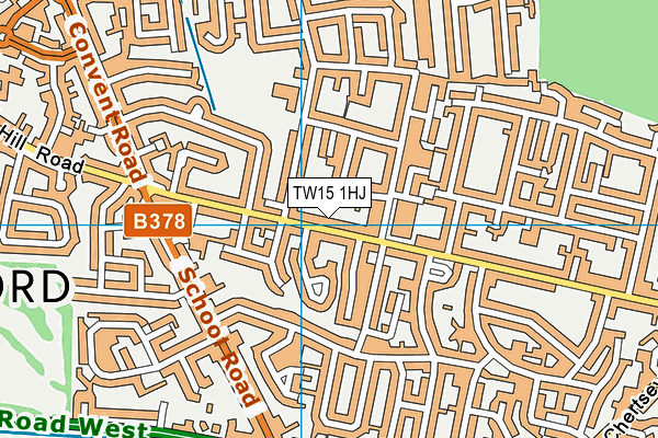 TW15 1HJ map - OS VectorMap District (Ordnance Survey)