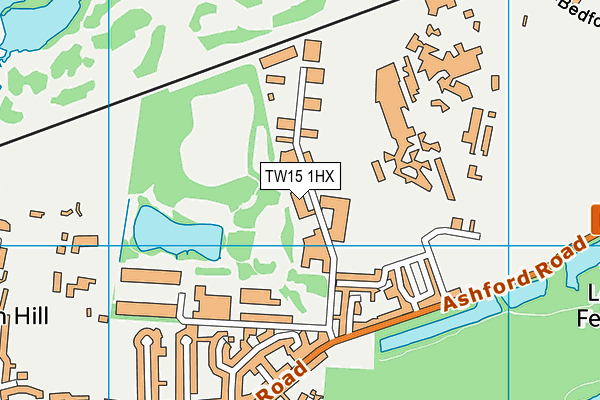TW15 1HX map - OS VectorMap District (Ordnance Survey)