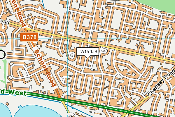 TW15 1JB map - OS VectorMap District (Ordnance Survey)