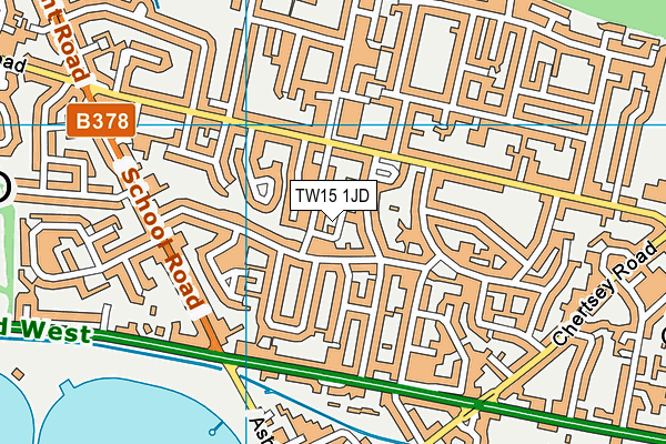 TW15 1JD map - OS VectorMap District (Ordnance Survey)
