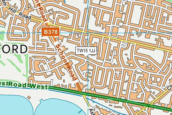 TW15 1JJ map - OS VectorMap District (Ordnance Survey)