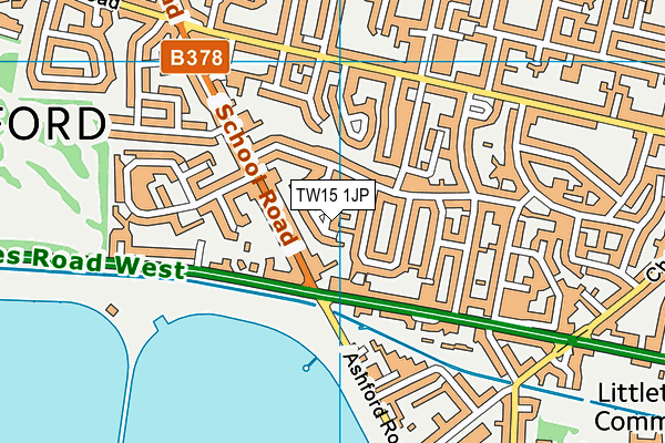 TW15 1JP map - OS VectorMap District (Ordnance Survey)