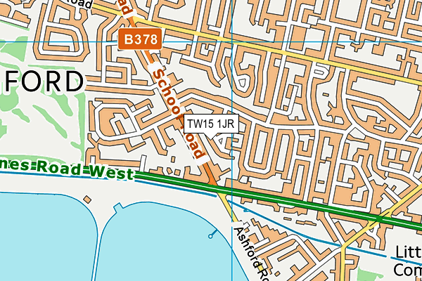 TW15 1JR map - OS VectorMap District (Ordnance Survey)