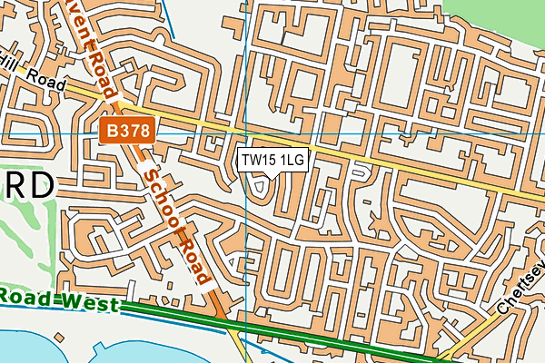 TW15 1LG map - OS VectorMap District (Ordnance Survey)