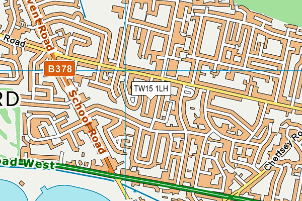 TW15 1LH map - OS VectorMap District (Ordnance Survey)