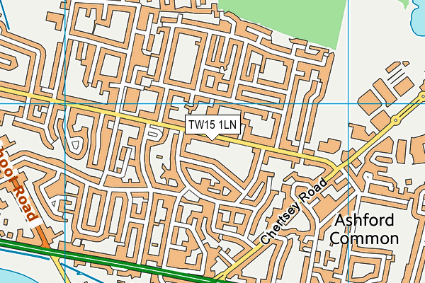 TW15 1LN map - OS VectorMap District (Ordnance Survey)