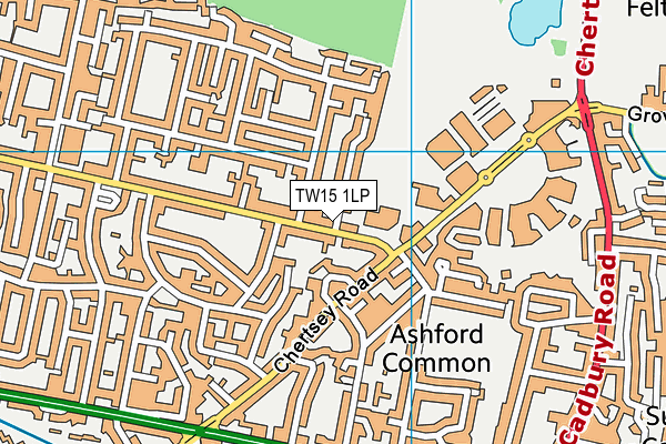 Meadhurst Primary School map (TW15 1LP) - OS VectorMap District (Ordnance Survey)