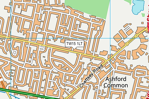 TW15 1LT map - OS VectorMap District (Ordnance Survey)