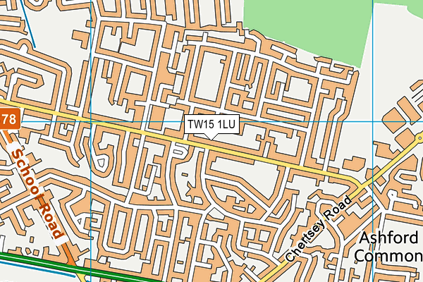 TW15 1LU map - OS VectorMap District (Ordnance Survey)