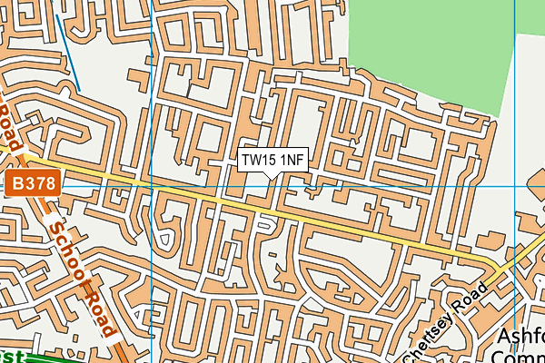 TW15 1NF map - OS VectorMap District (Ordnance Survey)