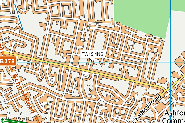TW15 1NG map - OS VectorMap District (Ordnance Survey)
