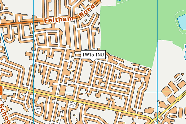 TW15 1NU map - OS VectorMap District (Ordnance Survey)