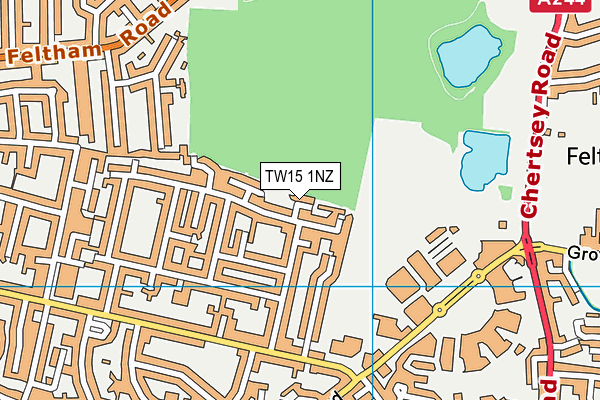 TW15 1NZ map - OS VectorMap District (Ordnance Survey)