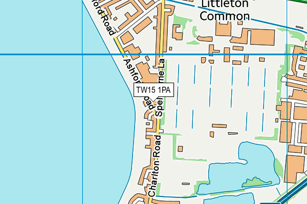 TW15 1PA map - OS VectorMap District (Ordnance Survey)