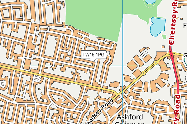 TW15 1PG map - OS VectorMap District (Ordnance Survey)