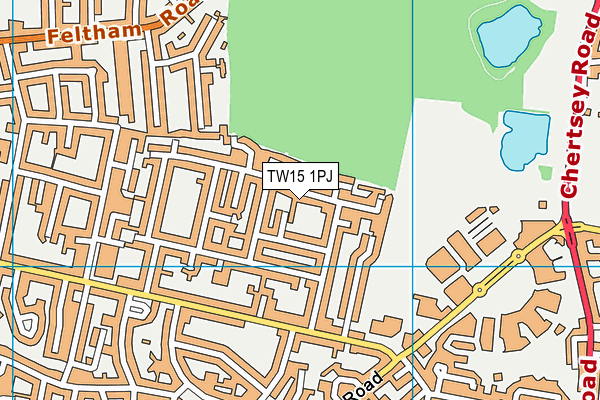 TW15 1PJ map - OS VectorMap District (Ordnance Survey)