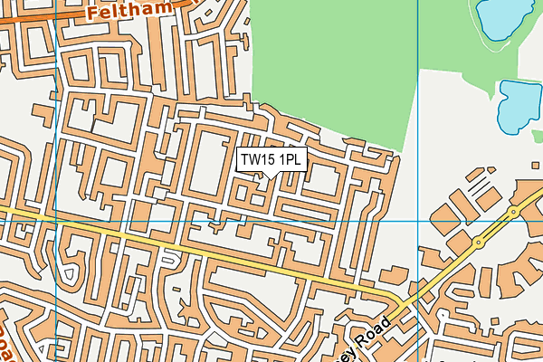 TW15 1PL map - OS VectorMap District (Ordnance Survey)