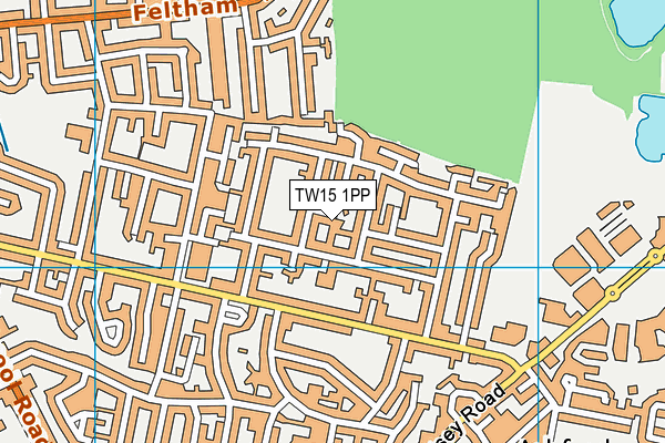 TW15 1PP map - OS VectorMap District (Ordnance Survey)