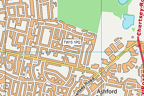 TW15 1PQ map - OS VectorMap District (Ordnance Survey)