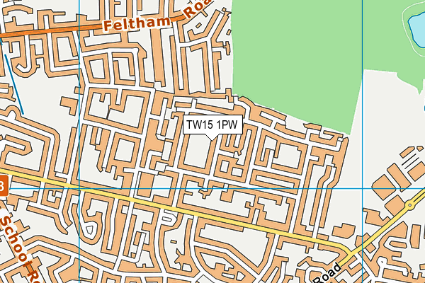TW15 1PW map - OS VectorMap District (Ordnance Survey)