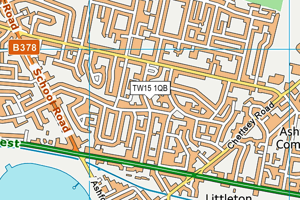 TW15 1QB map - OS VectorMap District (Ordnance Survey)