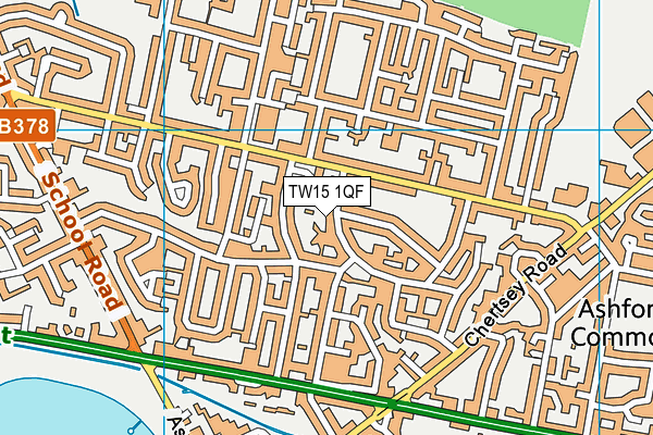 TW15 1QF map - OS VectorMap District (Ordnance Survey)