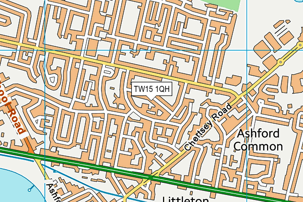 TW15 1QH map - OS VectorMap District (Ordnance Survey)