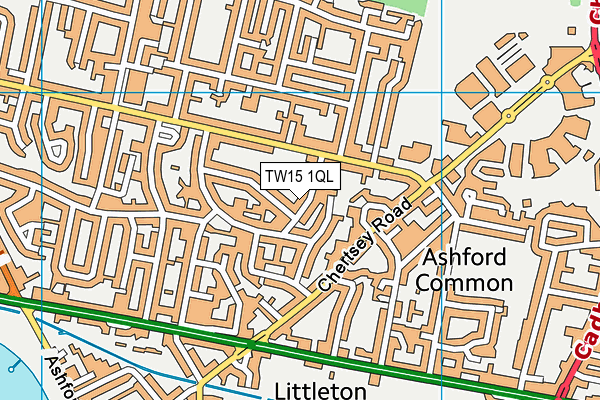 TW15 1QL map - OS VectorMap District (Ordnance Survey)