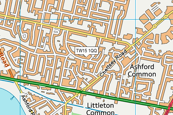 TW15 1QQ map - OS VectorMap District (Ordnance Survey)