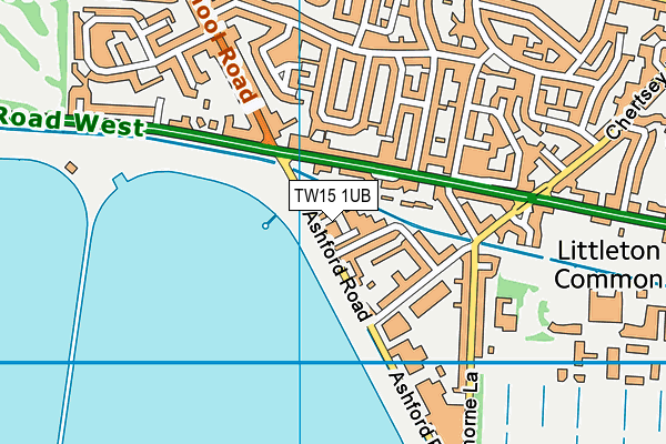 TW15 1UB map - OS VectorMap District (Ordnance Survey)