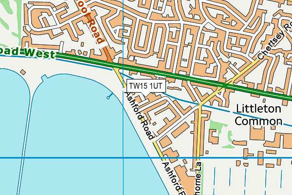 TW15 1UT map - OS VectorMap District (Ordnance Survey)