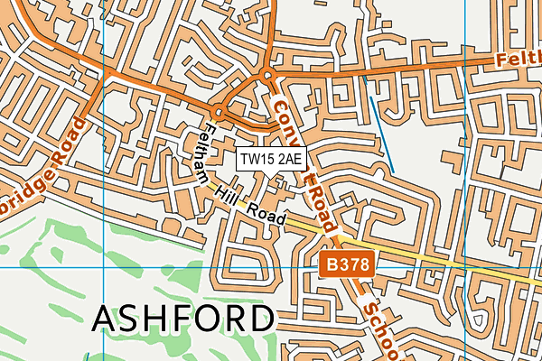 TW15 2AE map - OS VectorMap District (Ordnance Survey)