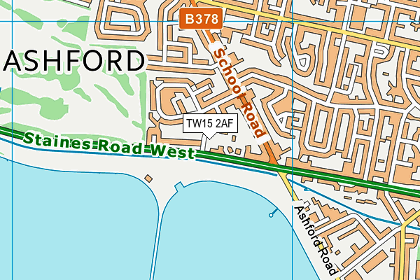 TW15 2AF map - OS VectorMap District (Ordnance Survey)