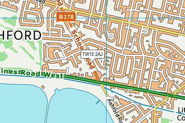 TW15 2AJ map - OS VectorMap District (Ordnance Survey)
