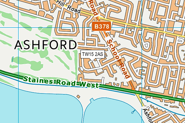 TW15 2AS map - OS VectorMap District (Ordnance Survey)