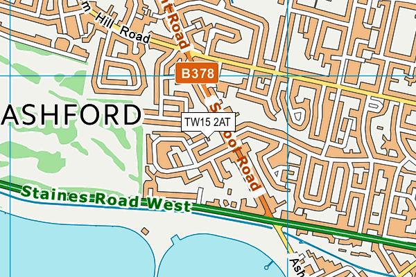TW15 2AT map - OS VectorMap District (Ordnance Survey)