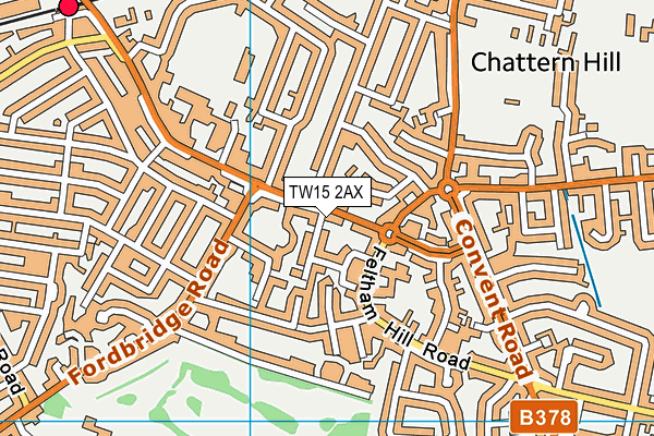 TW15 2AX map - OS VectorMap District (Ordnance Survey)