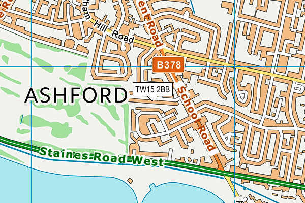 TW15 2BB map - OS VectorMap District (Ordnance Survey)