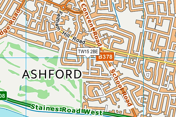 TW15 2BE map - OS VectorMap District (Ordnance Survey)