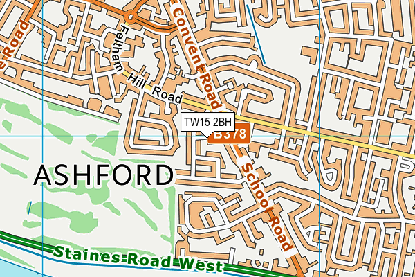 TW15 2BH map - OS VectorMap District (Ordnance Survey)