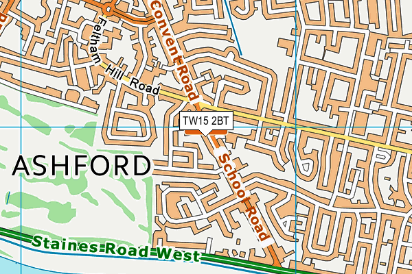 TW15 2BT map - OS VectorMap District (Ordnance Survey)