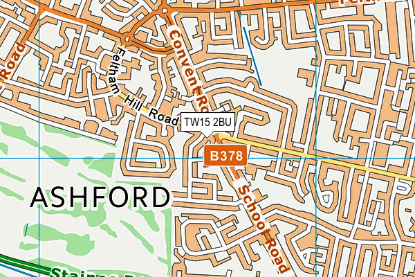 TW15 2BU map - OS VectorMap District (Ordnance Survey)