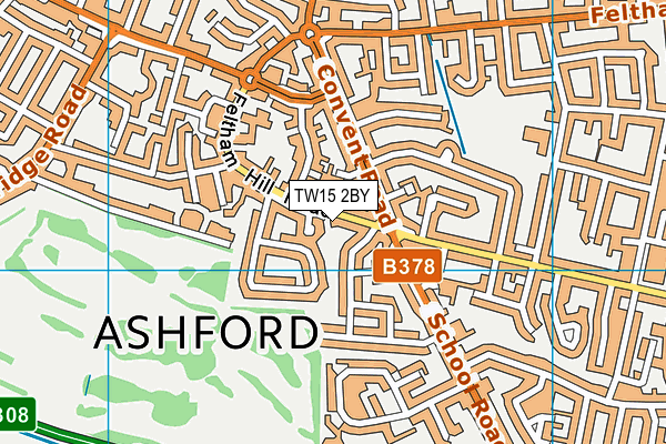 TW15 2BY map - OS VectorMap District (Ordnance Survey)
