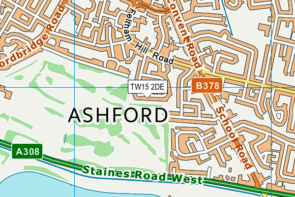 TW15 2DE map - OS VectorMap District (Ordnance Survey)