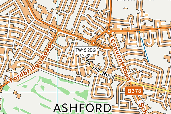 St Michael Catholic Primary School & Nursery map (TW15 2DG) - OS VectorMap District (Ordnance Survey)