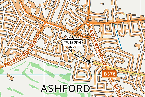 TW15 2DH map - OS VectorMap District (Ordnance Survey)